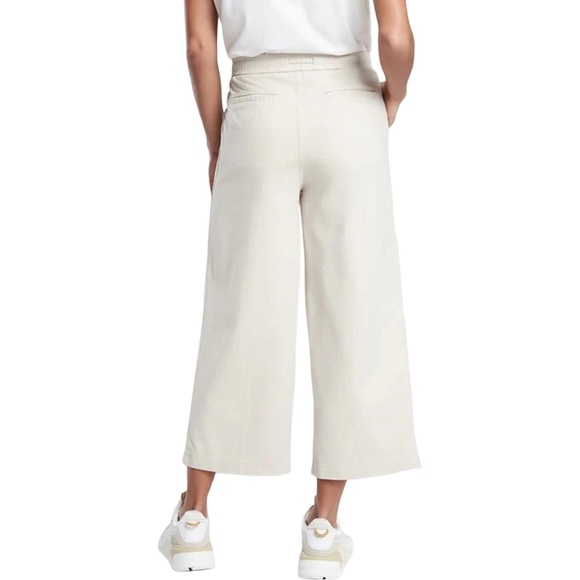 Athleta Farallon Heathered Wide Leg Crop Size 8 - Picture 2 of 7